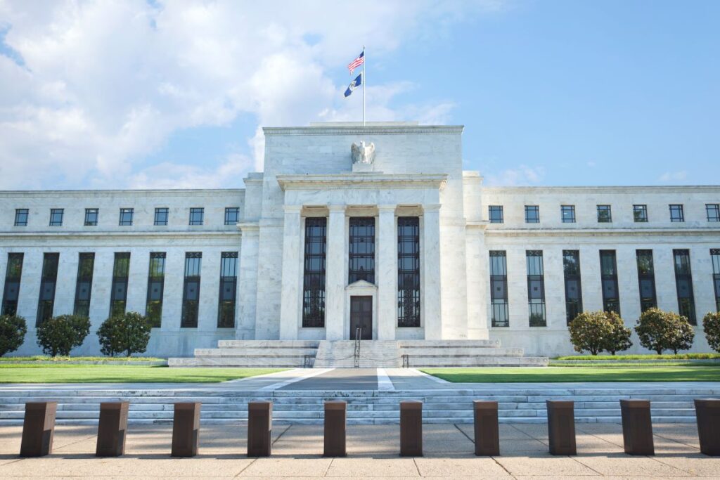 The-us-federal-reserve-building-in-washington-dc